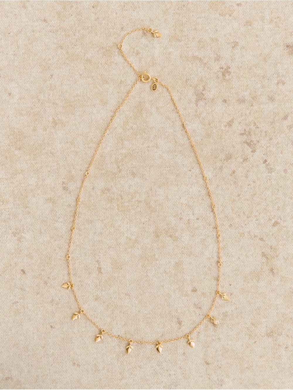 Sézane Victorine Gold Leaf Charm Necklace